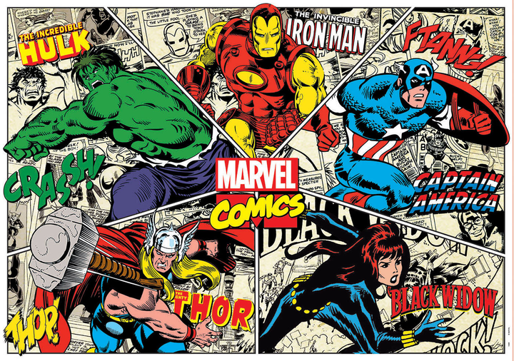 Puzzle Educa Komiksy Marvela 1000 elementów (8412668184985) - obraz 2