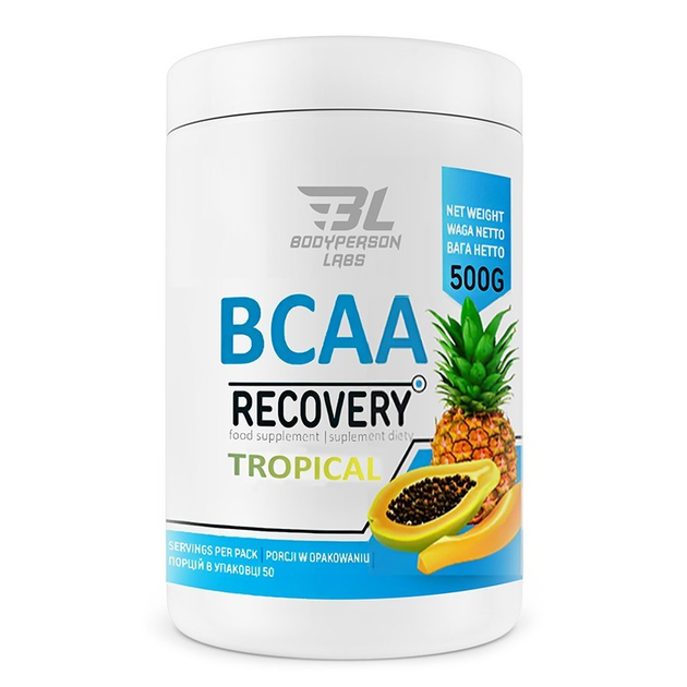 Амінокислоти BCAA Recovery Bodyperson Labs tropical 500 грамм – фото ...