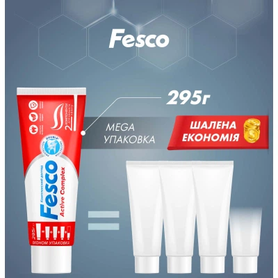 Зубна паста Fesco Active Complex Комплексний догляд 250 мл (4823098414049) - зображення 2