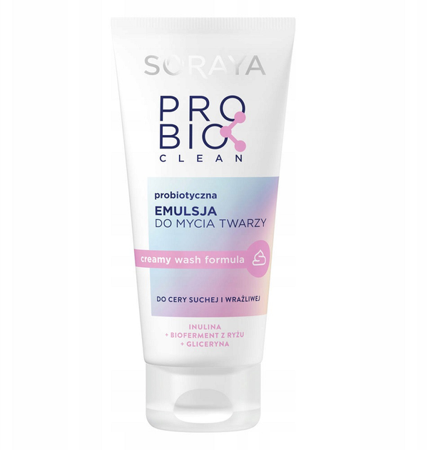 Emulsja do mycia twarzy Soraya Probio Clean probiotyczna do cery suchej i wrażliwej 150 ml (5901045088921) - obraz 1