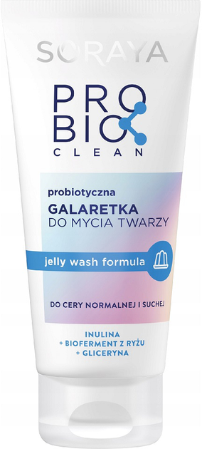 Galaretka do mycia twarzy Soraya Probio Clean probiotyczna do cery normalnej i suchej 150 ml (5901045088914) - obraz 1