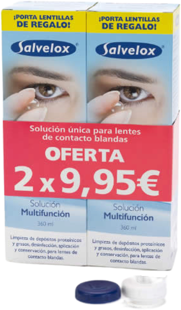 Środek do pielęgnacji soczewek Salvelox Set Contact Lens Solution 2 x 360 ml (7310610010577) - obraz 1