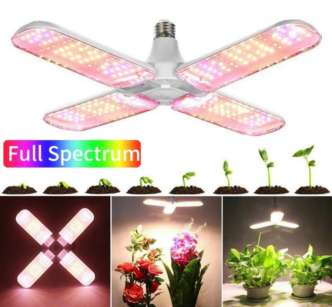 Светодиодная Фитолампа GrowLight под патрон E27 для Выращивания ...