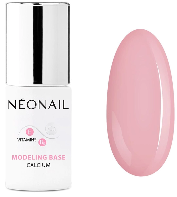 Baza hybrydowa NeoNail Modeling Base Calcium Neutral Pink 7.2 ml (5903657878754) - obraz 1