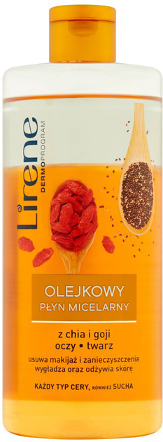 Płyn micelarny Lirene dwufazowy z chia i goji 400 ml (5900717739215) - obraz 1