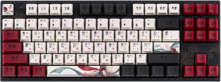 Клавіатура дротова Varmilo VEM87 Beijing Opera 87Key EC V2 Iris USB Black (A33A028C3A3A17A025) - зображення 1