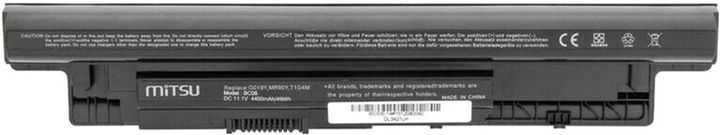 Акумулятор Mitsu для ноутбуків Dell Inspiron 14, 15, 17 10.8-11.1V 4400 mAh (49 Wh) (BC/DE-14) - зображення 3