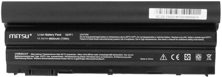 Bateria Mitsu do laptopów Dell Latitude E6420 10.8-11.1V 6600 mAh (73 Wh) (BC/DE-E5420H) - obraz 4