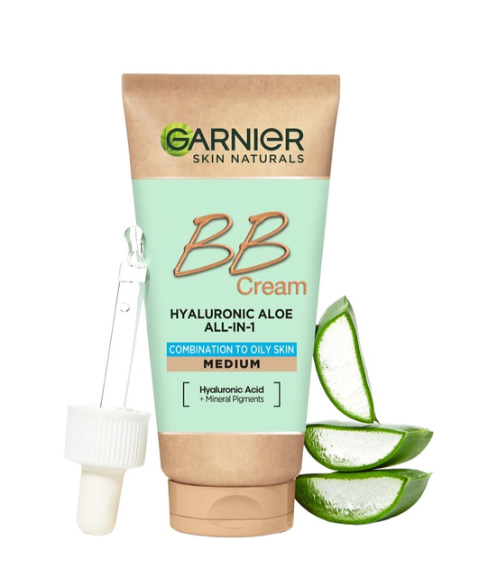 Крем BB Garnier Hyaluronic Aloe All-In-1 BB Cream зволоження для жирної та комбінованої шкіри Śniady 50 мл (3600542415033) - зображення 2