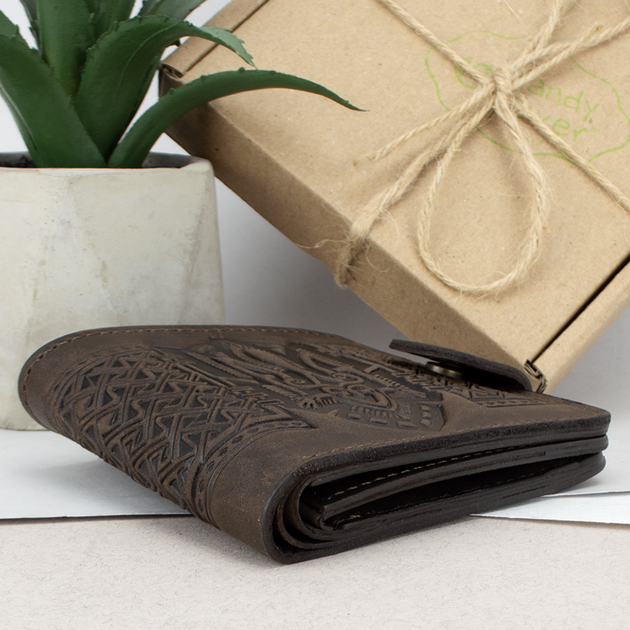 Портмоне мужское кожаное Handycover HC0041 коричневое с гербом Украины - Фото 4 Портмоне мужское кожаное Handycover HC0041 коричневое с гербом Украины - изображение 4