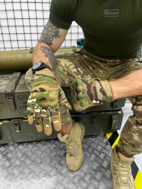 Тактичні рукавички Elite Tactical Gloves Multicam S - зображення 1