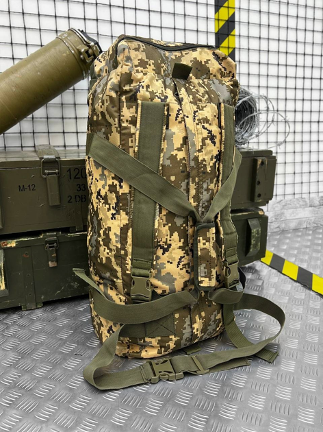 Тактична сумка баул Tactical Bag Backpack 100 л Піксель - зображення 1