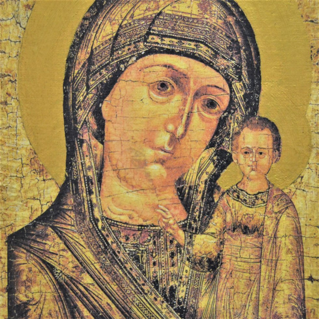 Икона "Пресвятая Богородица Одигитрия Казанская" на дереве 30х20 см - Фото 4 Икона "Пресвятая Богородица Одигитрия Казанская" на дереве 30х20 см - изображение 4