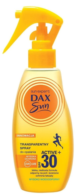 Сонцезахисний спрей Dax Sun Active+ Transparent Sunscreen Spray SPF 30 200 мл (5900525051226) - зображення 1