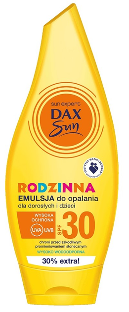 Сонцезахисний лосьйон Dax Sun для дорослих і дітей SPF 30 250 мл (5900525053473) - зображення 1
