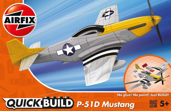 Plastikowy model do składania Airfix QuickBuild samolot Mustang P-51D (5055286628412) - obraz 1