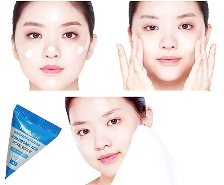 Очищающий скраб для лица с гиалуроновой кислотой FarmStay Baking Powder Hyaluronic Acid Pore Scrub 7g - Фото 2 Очищающий скраб для лица с гиалуроновой кислотой FarmStay Baking Powder Hyaluronic Acid Pore Scrub 7g - изображение 2