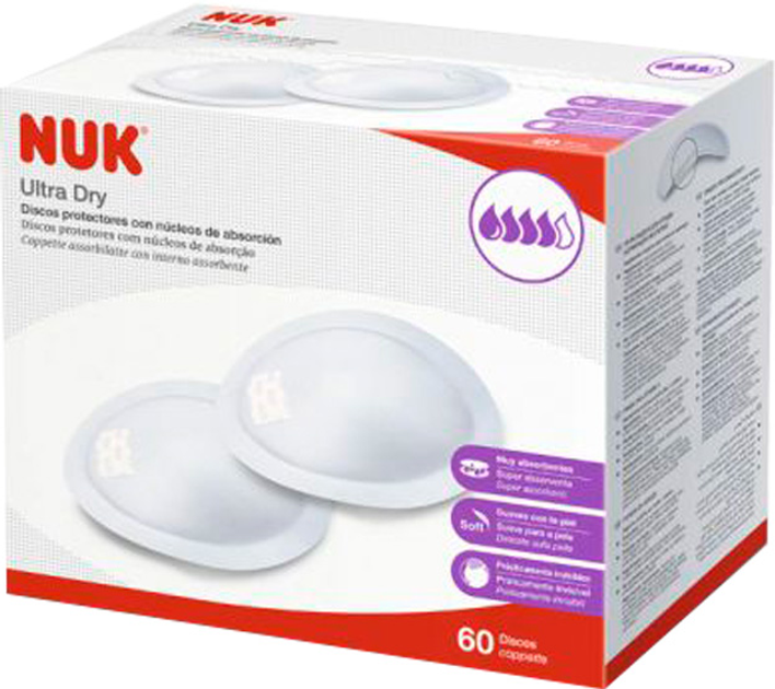 Накладки для грудей Nuk Protective Discs 60 шт (4008600118190) - зображення 1