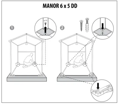 Садовий пластиковий будиночок Keter Manor 6x5 DD (185см х 152см) 255139 - зображення 5