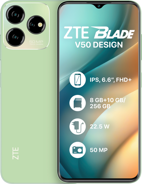 Мобільний телефон ZTE Blade V50 Design 8/256GB Beach Green (1011475 ...