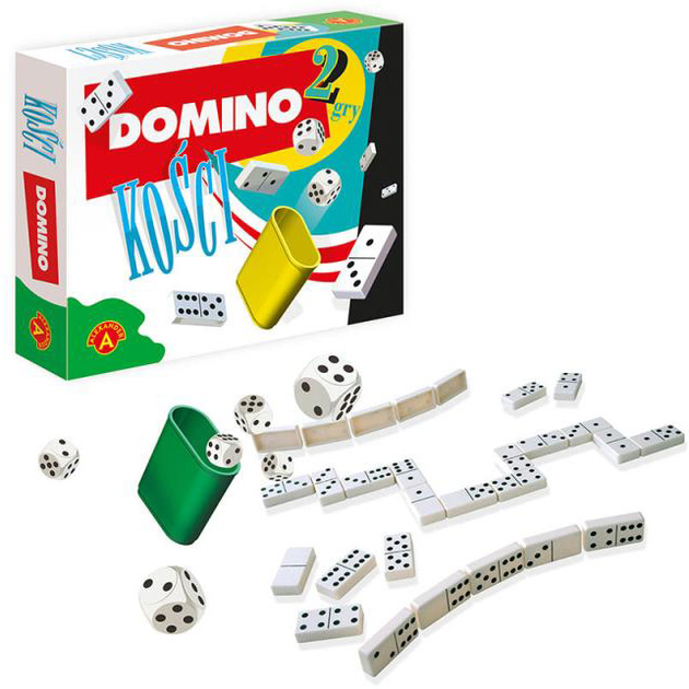 Gra planszowa Alexander 2w1 Domino i kości (5906018013856) - obraz 2