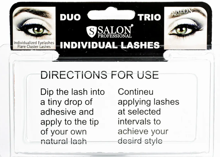 Вії пучкові для нарощування Salon professional 3 пучки лонг trio super flare long - зображення 5