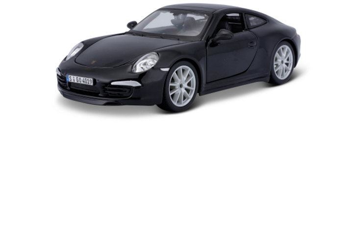 Samochód metalowy Bburago Porsche 911 Carrera S Czarny 1/24 (4893993002726) - obraz 1