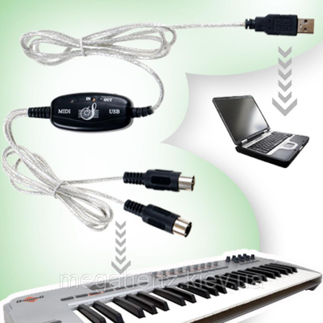 Кабель USB MIDI интерфейс конвертер адаптер к ПК – фото, отзывы ...