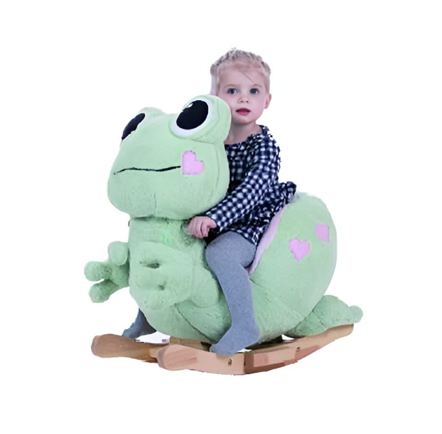 Гойдалка-качалка дитяча, музична Gerardo`s Toys Жаба 44520 Зелений