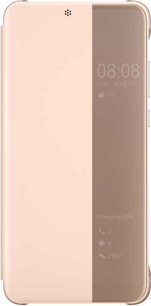Etui z klapką Huawei Smart View Flip Cover do P20 Pink (6901443214044) - obraz 1