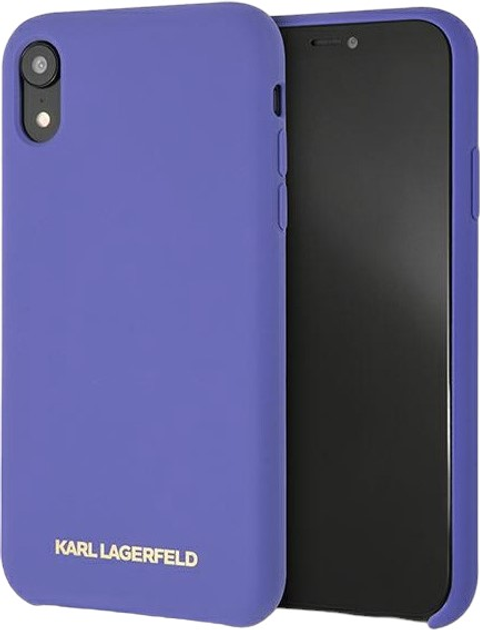 Панель Karl Lagerfeld Silicone do Apple iPhone Xr Violet (3700740435557) - зображення 1