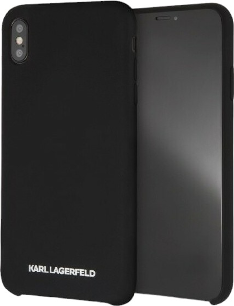 Etui Karl Lagerfeld Silicone do Apple iPhone Xs Max Black (3700740435465) - obraz 1