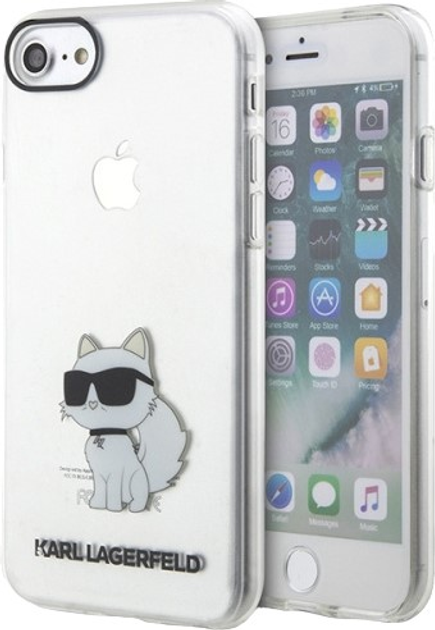 Etui Karl Lagerfeld Ikonik Choupette do Apple iPhone 7/8 Transparent (3666339118839) - obraz 1