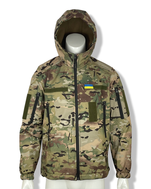 Куртка тактическая SoftShell зимняя мультикам размер XXL - изображение 1