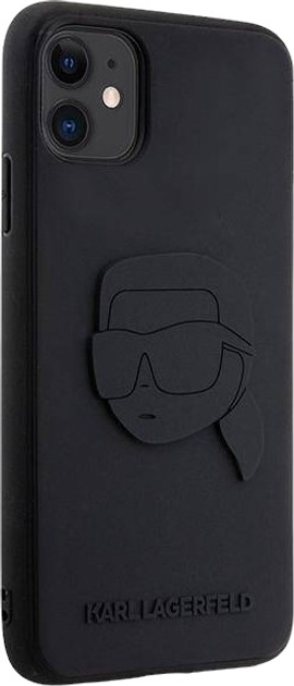Etui Karl Lagerfeld Rubber Karl Head 3D do Apple iPhone Xr/11 Black (3666339169985) - obraz 1