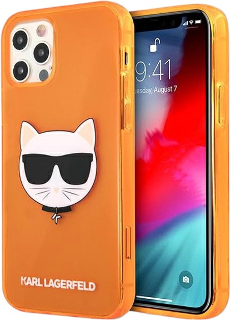 Панель Karl Lagerfeld Glitter Choupette Fluo do Apple iPhone 12 Pro Max Orange (3666339003128) - зображення 1