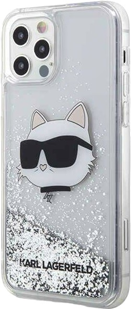 Панель Karl Lagerfeld Glitter Choupette Head do Apple iPhone 12/ 12 Pro Silver (3666339119058) - зображення 1