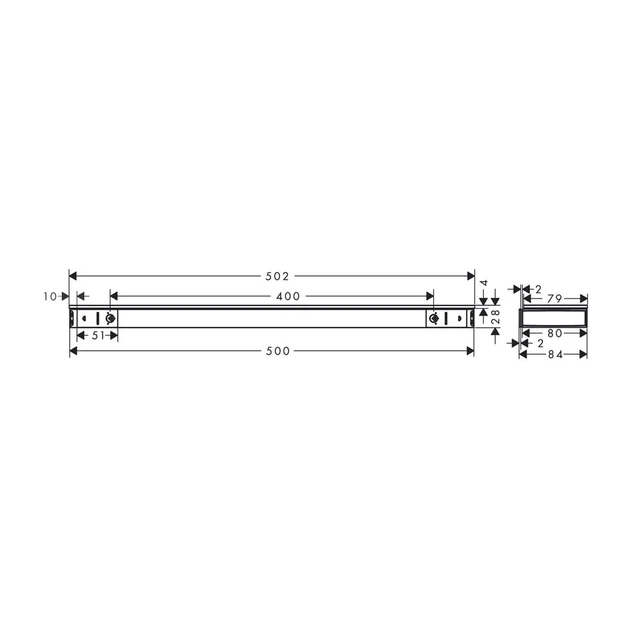 Полиця для душу Hansgrohe Rainfinity Shelf 500 (колір - шліфована бронза) 26844140 - зображення 7