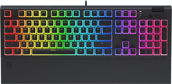 Klawiatura gamingowa przewodowa SPC Gear GK650K Omnis Kailh Blue RGB Pudding Edition Czarna (5903018663203) - obraz 1