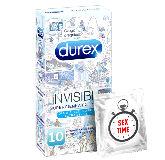 Презервативи Durex Invisible для більшої близькості супер тонкі 10 шт (5052197052466) - зображення 1