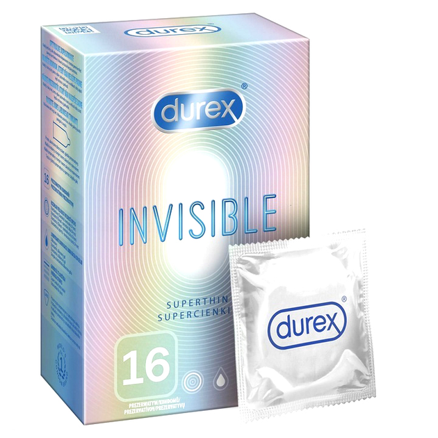 Prezerwatywy Durex Invisible Extra Thin super cienkie 16 szt (5900627081411) - obraz 1