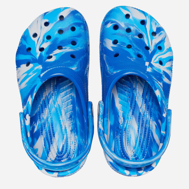 Дитячі крокси-сабо для хлопичка Crocs Classic Marbled Clog TCR206838 22-23 Синій/Мультиколір (196265315451) - зображення 4