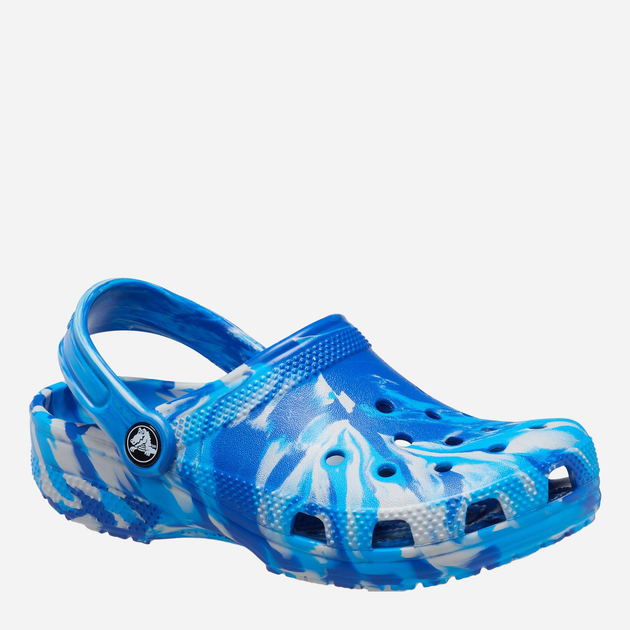Дитячі крокси-сабо для хлопичка Crocs Classic Marbled Clog TCR206838 23-24 Синій/Мультиколір (196265315468) - зображення 3