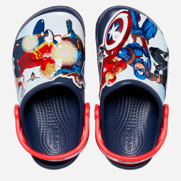 Chodaki chłopięce Crocs Crocs Fl Avengers Patch Clog KCR207069 32-33 Niebieskie (191448707566) - obraz 4
