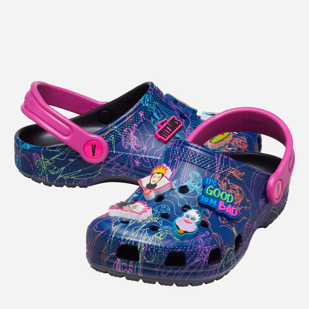 Chodaki dziecięce dla dziewczynki Crocs Classic Disney Villains Clog KCR207722 33-34 Niebieskie (191448955714) - obraz 2