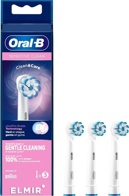 Насадки для електричної зубної щітки Oral-B Sensitive Clean & Care Toothbrush Heads 3 шт (4210201318064) - зображення 1