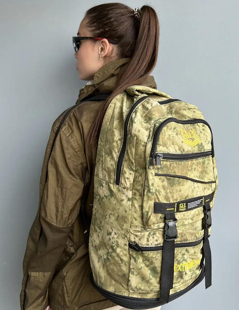 Тактичний рюкзак для військових РЮК05 55-60 л. Хакі мілітарі - зображення 1