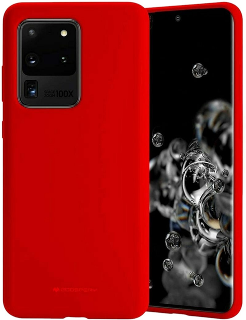 Панель Goospery Mercury Silicone для Samsung Galaxy S20 Ultra Red (8809685000846) - зображення 1