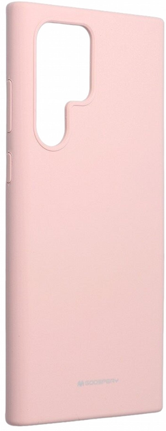 Etui Goospery Mercury Silicone do Samsung Galaxy S22 Ultra Różowy piasek (8809842235838) - obraz 1