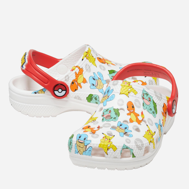 Дитячі крокси для хлопичка Crocs Classic Pokemon Clog TCR207754 23-24 Білий/Мультиколір (196265175796) - зображення 2